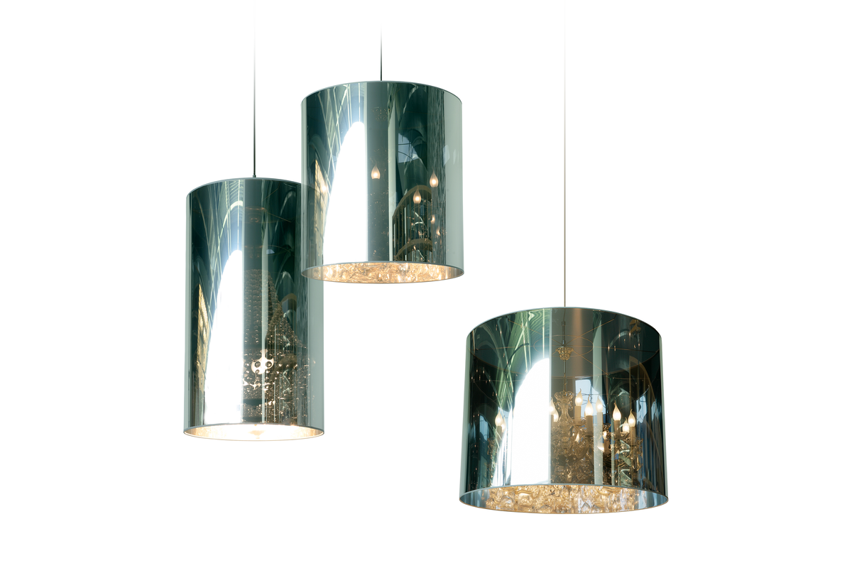 Light Shade Shade suspension all three sizes on front view